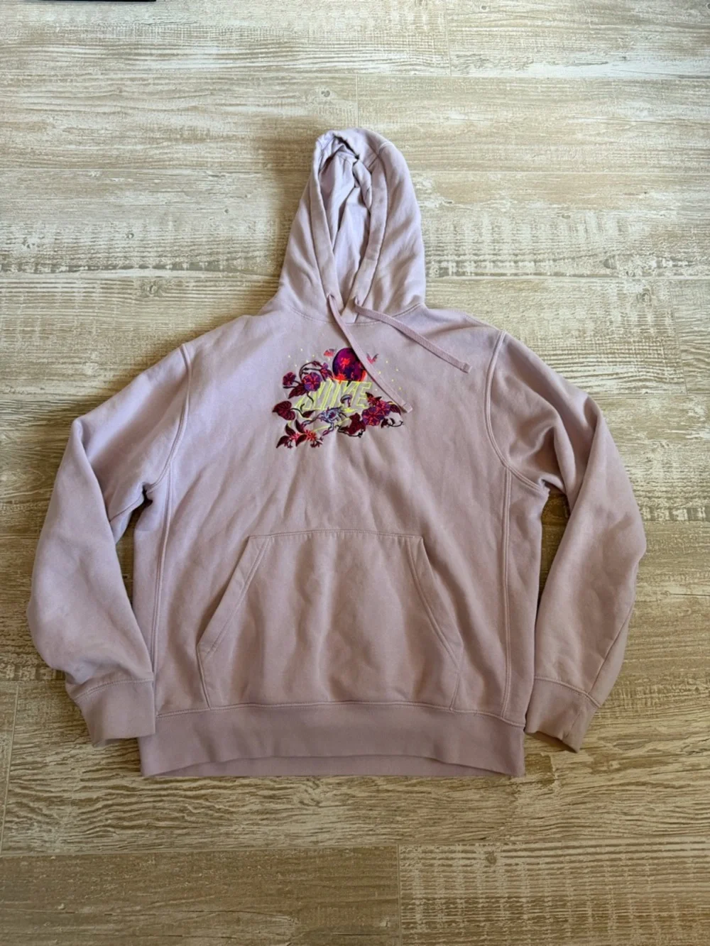 Nike Lavender/Pale‎ Pink Floral Logo Hoodie